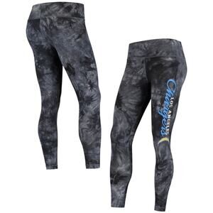 Women's Los Angeles Chargers Concepts Sport Black Burst Tie-Dye Leggings NEW!